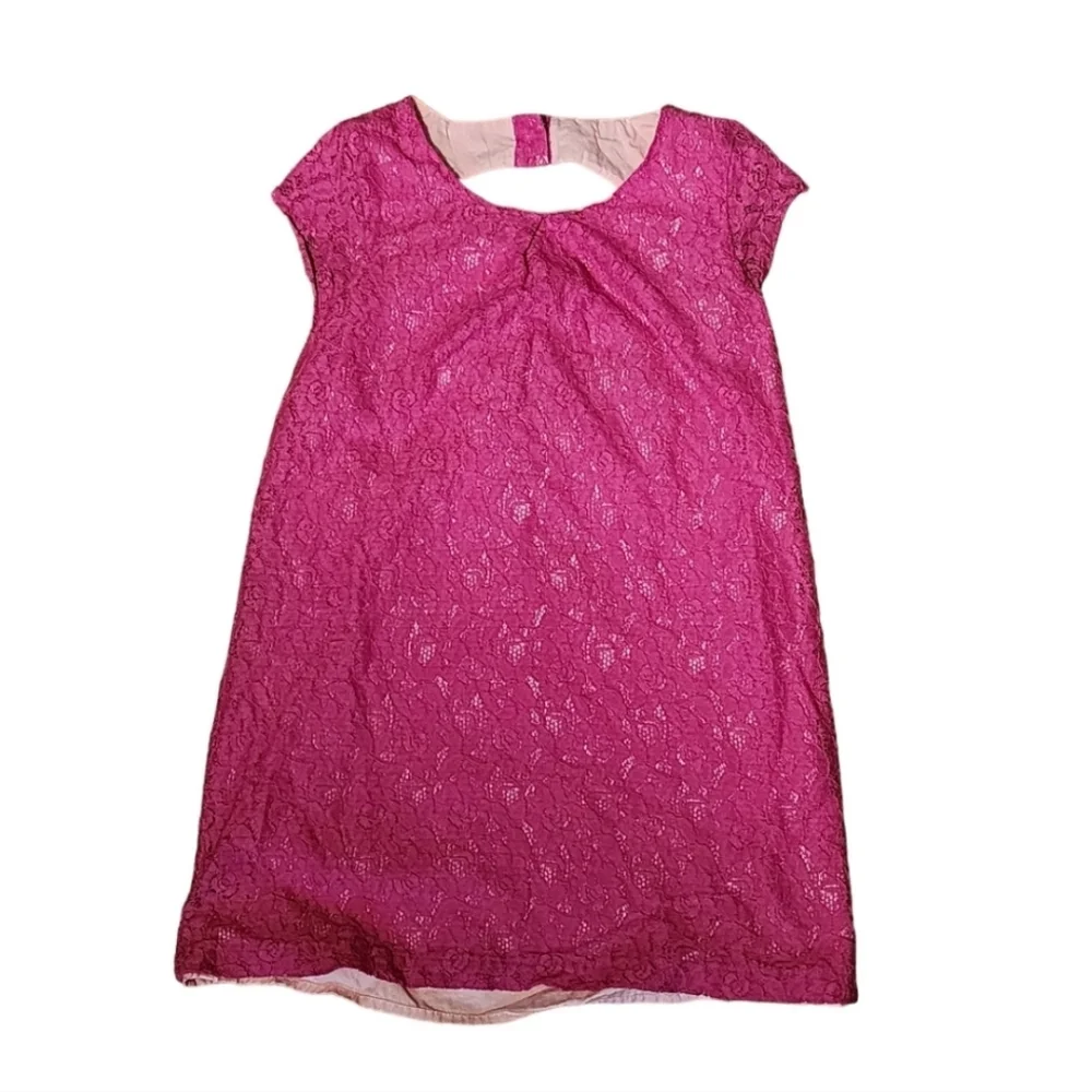 💖 Fuchsia Lace Dress – Girls 8